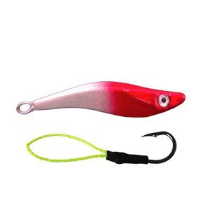 Jig Shrimp Branco Cabeça Vermelha