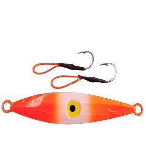 Jig Slow Fall Branco Laranja