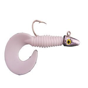 Shad Grub Cobra Branco Perolizado