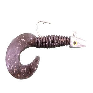 Shad Grub Cobra Preto Gliter