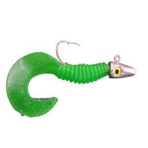 Shad Grub Cobra Verde Luminoso