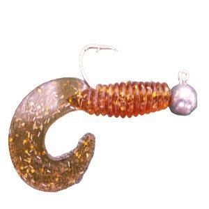 Shad Grub Ferrinho Gliter Dourado