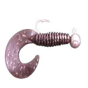 Shad Grub Preto Gliter