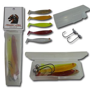 Kit Shad Manjuba 8 cm 7 peças
