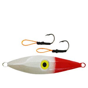 Jig Slow Fall Branco Vermelho