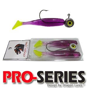 Kit Shad Tail 7cm Roxo Limão
