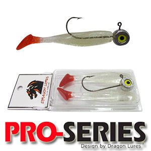 Kit Shad Tail 7cm Transp Vermelho