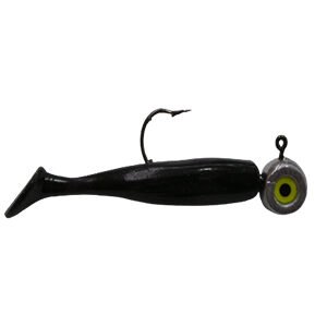 Shad Tail 7 cm Black Jig