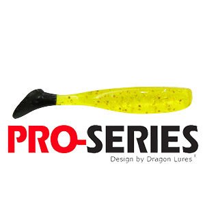 Shad Tail 7 cm Limão Gliter Preto