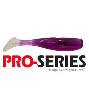 Shad Tail 7 cm Roxo Branco Pérola