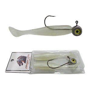 Kit Shad Tail 7.5 cm Branco Pérola