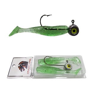 Kit Shad Tail 7.5 cm Verde Gliter
