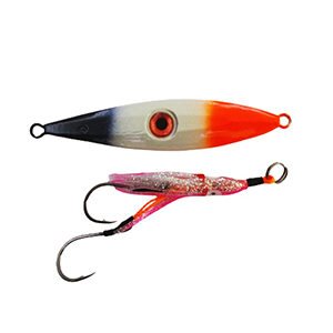 Jig Slow Fall Branco Laranja Preto